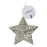 СНОУ БУМ Подвеска декоративная "Звезда" 12,5 см, пластик, глиттер, золото