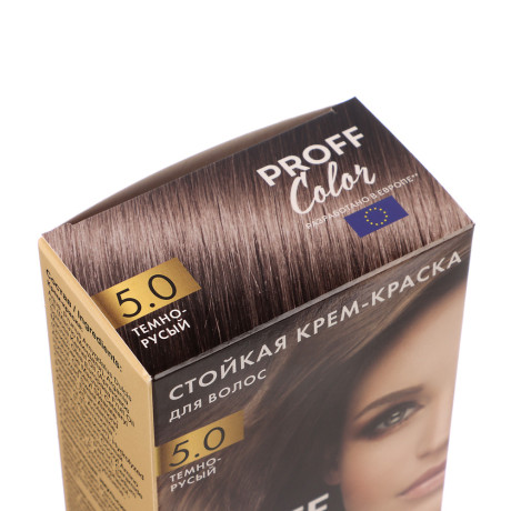 Краска для волос PROFF Color Темно-русый, 115мл