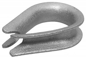 Коуш ЗУБР DIN 6899, оцинкованный, 4мм, ТФ5, 75 шт