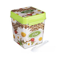 Емкость Плетенка 1,2л (соль) с ложкой БШ4832 (12)