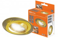 TDM GU5.3 MR16 50W св-к встр 02-05 поворот овал 12/220В мат ник/зол литая сталь (10!) SQ0359-0013