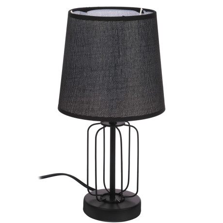 BY Светильник переносной настольный Орлеан, 35 см, Е14, 40Вт, 230В, металл, текстиль, черный