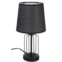 BY Светильник переносной настольный Орлеан, 35 см, Е14, 40Вт, 230В, металл, текстиль, черный