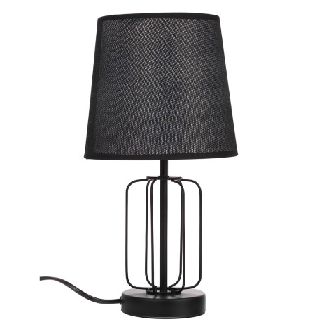 BY Светильник переносной настольный Орлеан, 35 см, Е14, 40Вт, 230В, металл, текстиль, черный