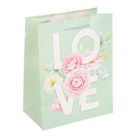 Пакет подарочный тм Fntastic M 18x23x10см, бумага, 4 дизайна, арт.8