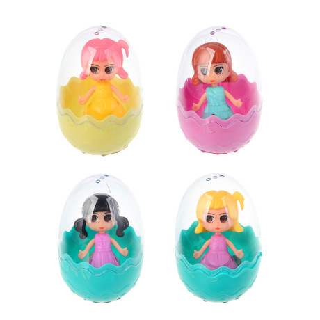 ИГРОЛЕНД Кукла с питомцем в яйце, свет, 6х6х11 см PP, ABS, 2хLR41
