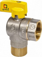СТМ ГАЗ Кран шар. для газа угловой 3/4&quot; (вн-нар, г/ш) бабочка CGLFMB34
