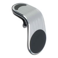 BY Держатель телефона магнитный на дефлектор, Г-образный, пластик, черный