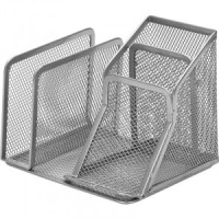 Подставка Attache 4х секц. для ручек,писем,мет.сетка,145х130х128мм(сереб) 383309