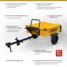 Прицеп для мотоблока TT-500, оцинк., груз. 500 кг, рег. сцепка, колеса 4.00-10, в упаковке Denzel