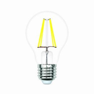 Volpe A60 E27 6W(600lm) 3000K 2K прозрачная 105x60 LED-A60-6W/3000K/E27/CL/SLF