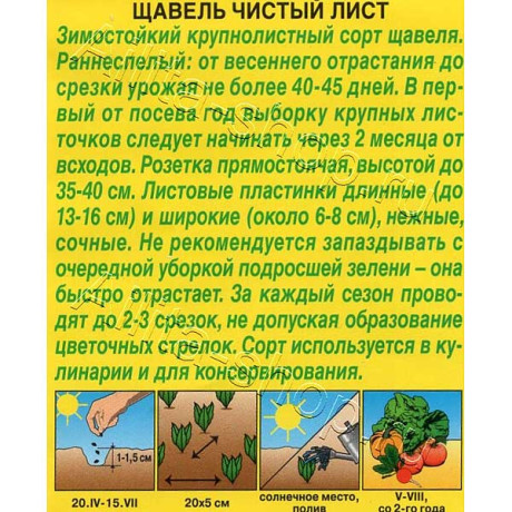 Щавель Чистый лист Аэлита Ц