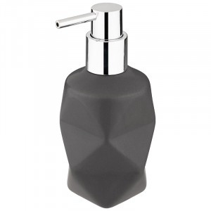 Дозатор для жидкого мыла Геометрия 270мл,керамика/хром пластмасса,106621/ Рыжий кот