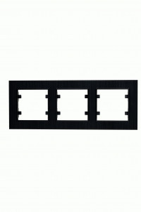 MAKEL Karea Line рамка СУ 3 мест. ЧЕРНЫЙ STAR 86054703