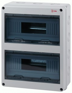 ЭРА SIMPLE бокс (корпус) пластик КМПн-24 мод. (ЩРН) навесной, опломбировка, серый IP65