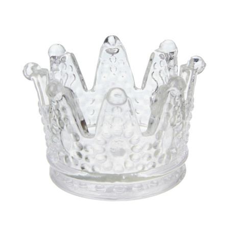 Подсвечник тм LADECOR "Корона" стеклянный, 6х6x5 см