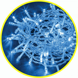 Гирлянда-нить 100LED син. 11,5м. 8реж. прозр. NGF-S01-100B-10-11.5m-230-C8-TR-IP20 Navigator 14026