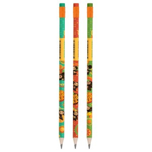 Карандаш ч/г Мульти-Пульти "Чебурашка" HB, с ластиком, круглый, заточен., ассорти Арт.357201