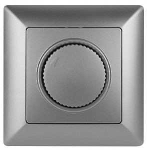 ЭРА Intro Solo диммер поворотный 600W алюминий 4-401-03, 4884