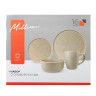 MILLIMI Набор стол.посуды 16пр(тар26см*4, тар20см*4, салатн14см*4, кружка340мл*4) керамика, бежевый