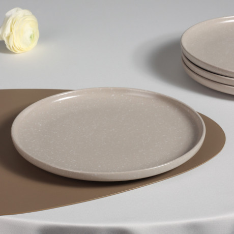 MILLIMI Набор стол.посуды 16пр(тар26см*4, тар20см*4, салатн14см*4, кружка340мл*4) керамика, бежевый