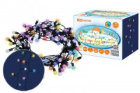 Гирлянда-нить "Шарики" 100LED 10м разноцв. каучук чер. посл.подключ. 250V IP65 SQ0361-0065