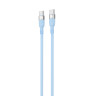 ВСЁГАЗИН Кабель для зарядки Live Type-C-Type-C, 1м, Быстрая зарядка 3А, PD 65W, силикон, голубой