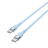 ВСЁГАЗИН Кабель для зарядки Live Type-C-Type-C, 1м, Быстрая зарядка 3А, PD 65W, силикон, голубой