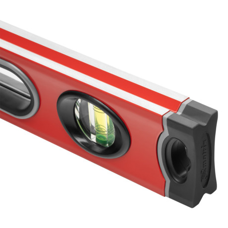 Уровень алюминиевый, 600 мм, 3 глазка, ударопрочные заглушки, двухкомпонентные ручки Matrix ProFI