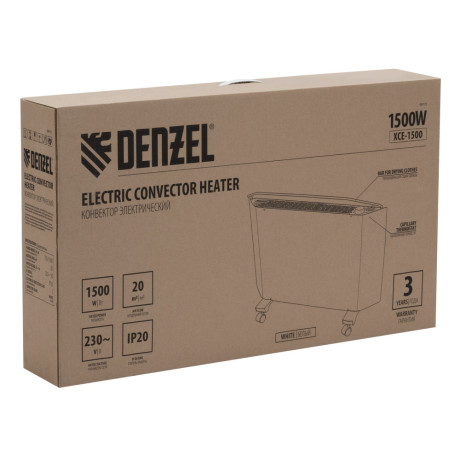 Конвектор электрический XCE-1500, 230 В, 1500 Вт, X-образный нагреватель Denzel