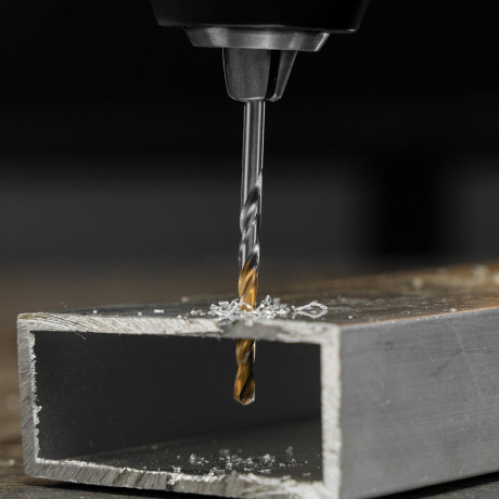 Сверло спиральное по металлу 3,5 x 70 мм, Р6М5, Golden Tip , 2шт. Denzel