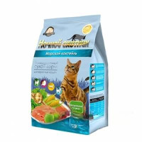 Ночной охотник Корм сухой для кошек пакет 1,5 кг Морской коктейль