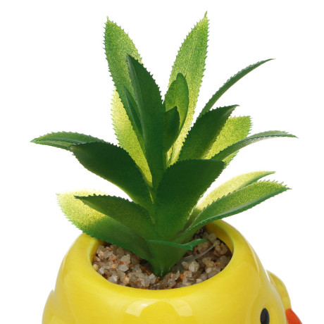 Суккулент искусственный в кашпо, 9х13-16,5 см, керамика, пластик, 2 дизайна