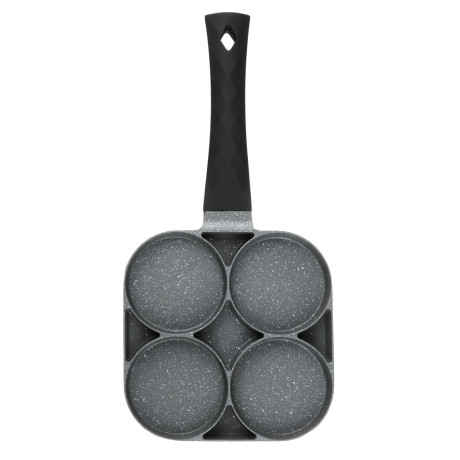 Сковорода литая тм SATOSHI 4 секции, 18см, антипригарное покрытие мрамор, индукция