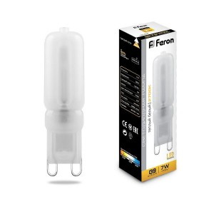 Feron G9 230V 7W (520lm) 2700K 2K 50x16 матов. LB-431 25755