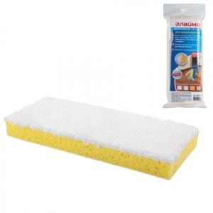 Насадка МОП д/швабры самоотжимной "Бабочка" 601468, спонж/микрофибра 28 см, на липучке, Лайма 601486