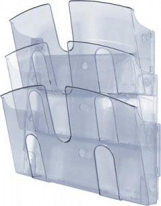 Дисплей настен., 3 отдел. А4 гориз. дымчатый 87671