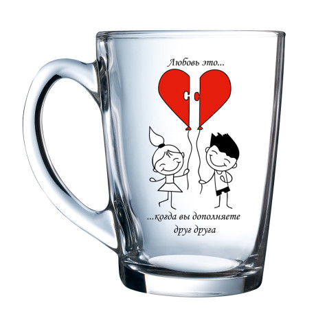 ОСЗ Любовь это... Кружка Капучино 300мл, стекло