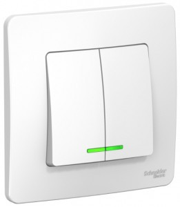 Systeme Electric BLANCA выкл. СУ 2 кл. 6А бел. (пл.осн., инд.) BLNVS006511 (10!)