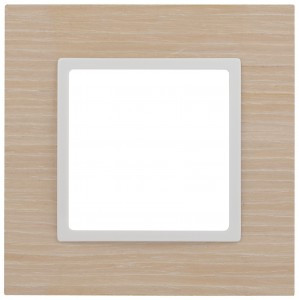ЭРА 14 Elegance рамка СУ 1 мест. дерево,белен.дуб-бел, 14-5301-01 2599