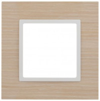 ЭРА 14 Elegance рамка СУ 1 мест. дерево,белен.дуб-бел, 14-5301-01 2599