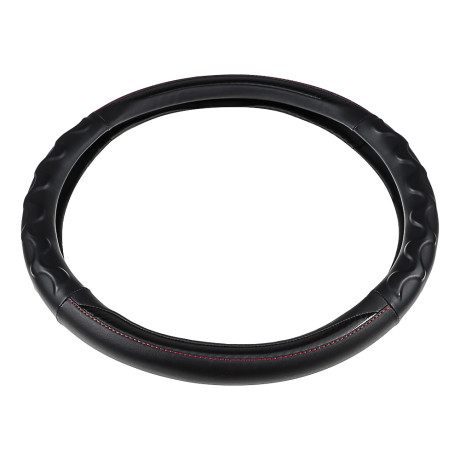 ЕРМАК Оплетка руля, со вставками "карбон", с эргоном. захватом, черный, разм. (М), полиуретан(PU)