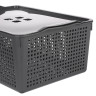 Корзинка Лофт 13л 395х272х168 мм с крышкой белый, серый