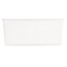 Корзинка Лофт 13л 395х272х168 мм с крышкой белый, серый