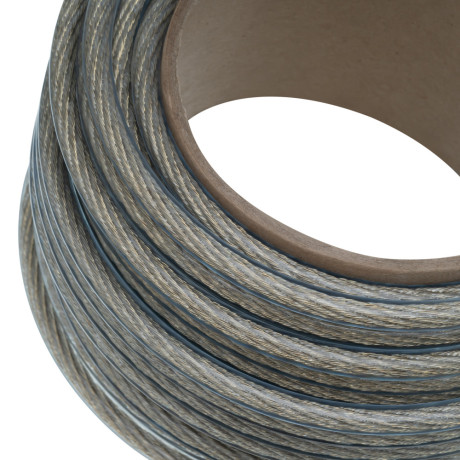 Трос металлополимерный прозрачный ПР-8.0, толщина 8.0 мм, моток 20 метров Сибртех