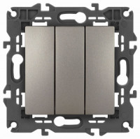 ЭРА Elegance мех. выкл. СУ 3 кл. 10A титан 14-1107-16 65799