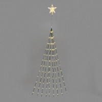 Гирлянда св/д росы с макушкой на ель 200LED  тепл бел 3,6W 2м/9нит, эф-т водопада NEON-NIGHT 315-896