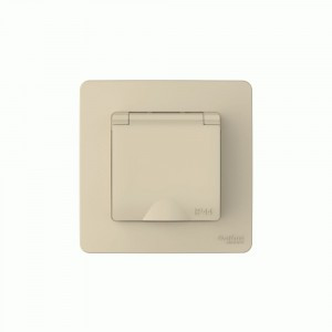 Systeme Electric BLANCA роз. СУ 1 мест. земля, штор, крышка(IP44) 16А 250В БЕЖЕВЫЙ BLNRS441117 (5!)