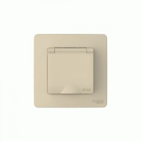 Systeme Electric BLANCA роз. СУ 1 мест. земля, штор, крышка(IP44) 16А 250В БЕЖЕВЫЙ BLNRS441117 (5!)