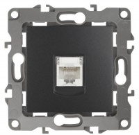 ЭРА 12 мех. роз. комп. СУ 1 мест. RJ45, антрацит, автоклеммы 12-3107-05 1063